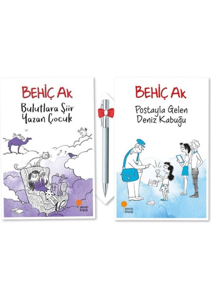 Bulutlara Şiir Yazan Çocuk - Postayla Gelen Deniz Kabuğu - Behiç Ak 2 Kitap - Caprice Kalem - Behiç Ak