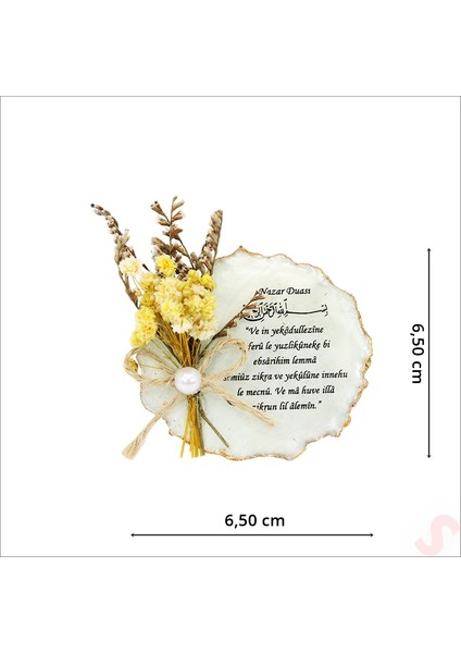 Kutulu ve Süslü 6,50 cm Epoksi Magnet, Altın - 1 Adet fırsatları