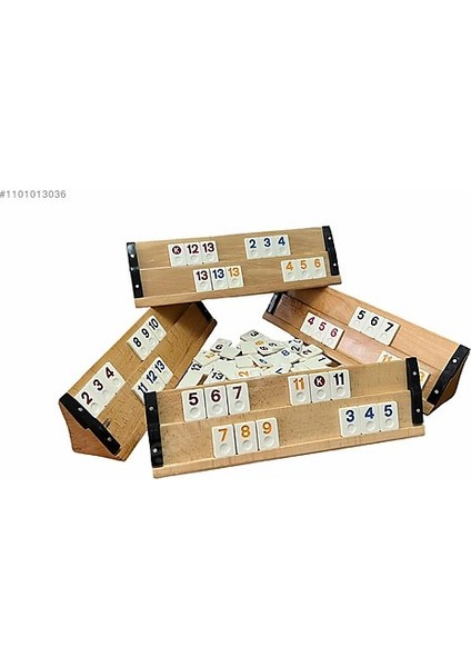 Büyük Boy Cilalı Ahşap Okey Takımı