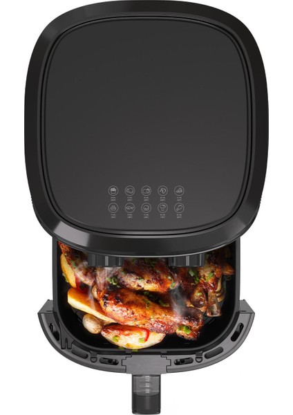 A5550 Taste Master Tek Hazneli 5.5 Litre Air Fryer Fritöz 1800W Siyah