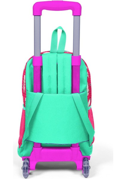 Kids Neon Mercan Su Yeşili Alpaka Desenli Çekçekli 3'lü Çanta Seti SET0123364 indirimleri