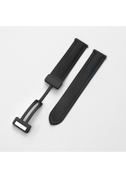 Huawei Watch GT GT2 GT3 GT4 GT5 42mm/Honor Magic 2 Kordon Magnetli PU Deri Kordon 20mm