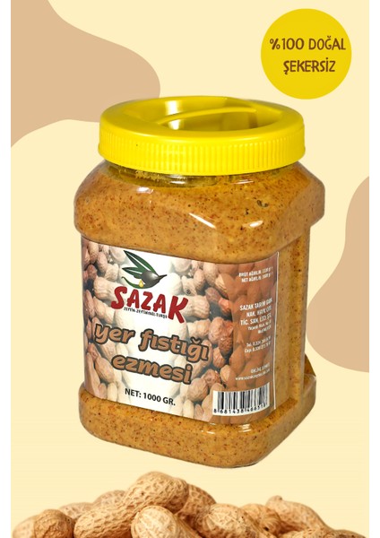 Fıstık Ezmesi Şekersiz Fıstık Parçacıklı 1 kg