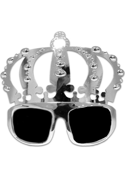 Parti Gözlük Gümüş Taç