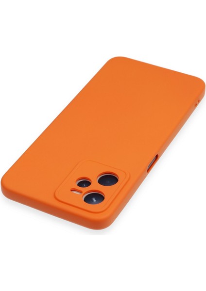 Dijimedia Realme C35 Kılıf Nano Içi Kadife Silikon - Turuncu modelleri