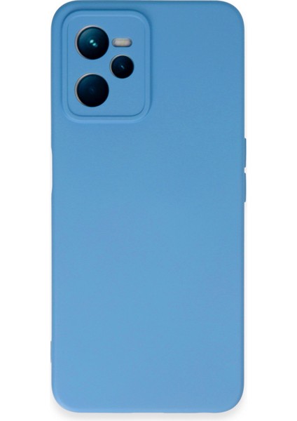 Dijimedia Realme C35 Kılıf Nano Içi Kadife Silikon - Mavi