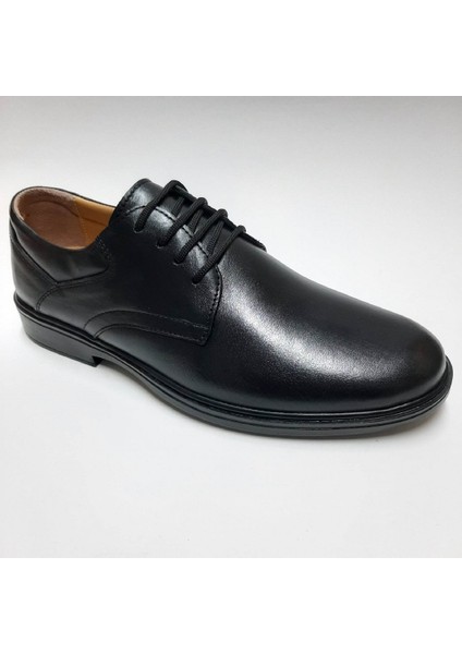 Hakiki Deri Oxford Model Yazlık Siyah Bağcıklı Erkek Ayakkabı C-84263