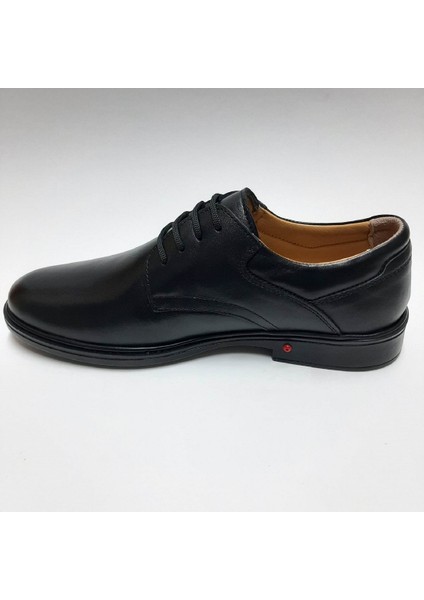 Hakiki Deri Oxford Model Yazlık Siyah Bağcıklı Erkek Ayakkabı C-84263