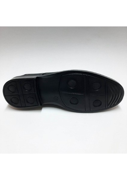 Hakiki Deri Oxford Model Yazlık Siyah Bağcıklı Erkek Ayakkabı C-84263