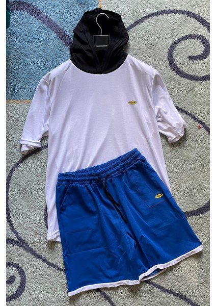 Kabartma Baskılı Alt Üst Şort Tshirt Eşofman Takımı