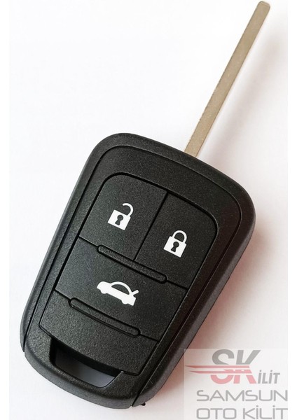 Opel Astra J Insignia Anahtar Kabı Kumanda Kabı Oto Anahtarlık 3 Tuşlu Orjinal Metal Logolu