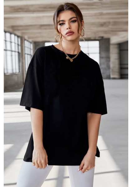 Oversize Düz Siyah Tshirt fırsatları