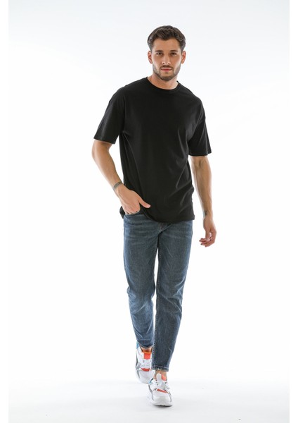 Siyah Erkek Oversize Düz Tişört fırsatları