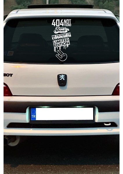 Ingilizce Araç Arka Cam Sticker Etiket Folyo Seti Model 9 40X20 cm modelleri