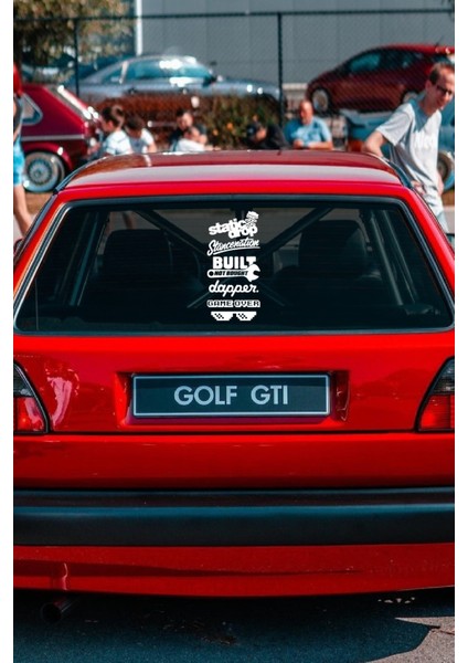Ingilizce Araç Arka Cam Sticker Etiket Folyo Seti Model 3 40X20 cm fırsatları