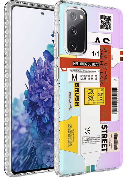 Samsung Galaxy S20 Fe Kılıf Kamera Çıkıntılı Airbag Kenarlı Darbe Emici Desenli Kapak (Elegans) fiyatları