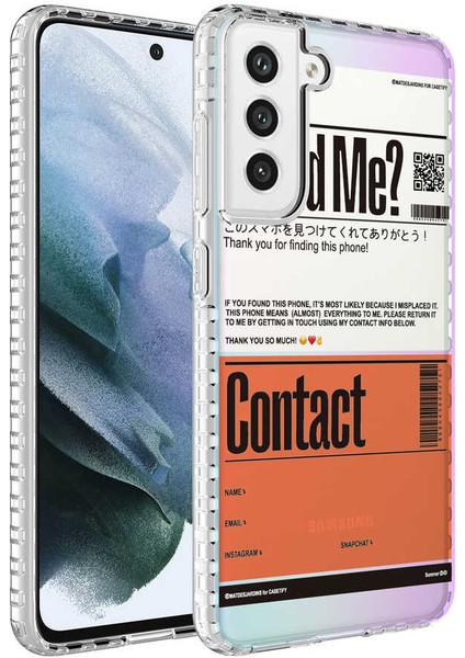 Samsung Galaxy S21 Fe Kılıf Kamera Çıkıntılı Airbag Kenarlı Darbe Emici Desenli Kapak (Elegans)