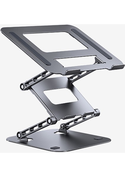 LS515-6 Aluminyum 3 Katlı Yükseklik ve Açı Ayarlı Katlanır, Laptop-Notebook-Tablet Standı(Space Gri)