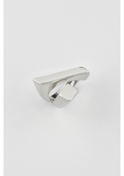 Modern Tasarım 18 Ayar Beyaz Altın Kaplama Gümüş Yüzük fiyatları