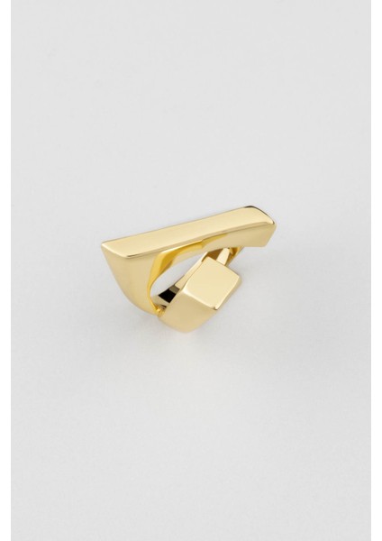 Modern Tasarım 18 Ayar Sarı Altın Kaplama Gümüş Yüzük fiyatları