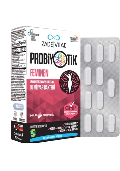 Feminen Probiyotik Takviye Edici Gıda 30 Kapsül
