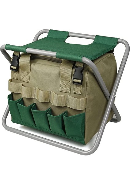 Katlanabilir Bahçe Taburesi, Çıkarılabilir Bahçe Alet Çantası, Küçük Çok Amaçlı Sandalye, Kamp, Balıkçılık, Açık Hava Sporları Için Çok Uygun (Yurt Dışından)