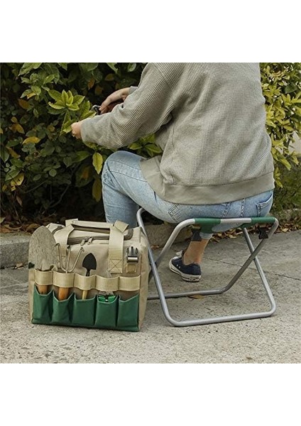 Katlanabilir Bahçe Taburesi, Çıkarılabilir Bahçe Alet Çantası, Küçük Çok Amaçlı Sandalye, Kamp, Balıkçılık, Açık Hava Sporları Için Çok Uygun (Yurt Dışından) fiyatları
