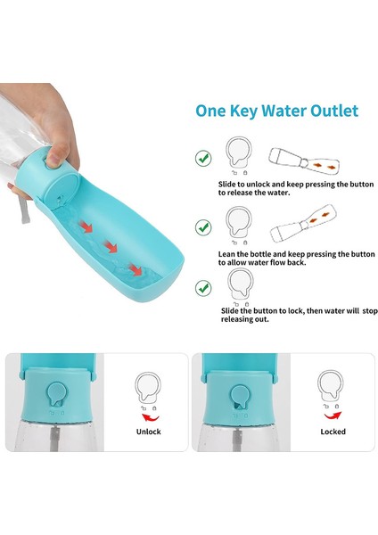 Katlanabilir Köpek Su Şişesi Yürüyüş Seyahat Için Sızdırmaz Su Sebili (550ML) (Yurt Dışından) modelleri