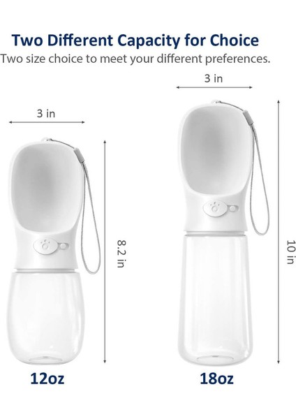 Köpek Su Şişesi, Evcil Hayvanlar Için Açık Hava Yürüyüşü, Doğa Yürüyüşü, Seyahat (BEYAZ/550ML) (Yurt Dışından) fiyatları