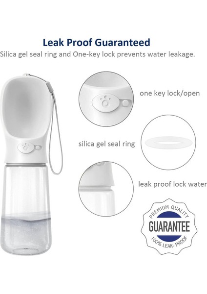 Köpek Su Şişesi, Evcil Hayvanlar Için Açık Hava Yürüyüşü, Doğa Yürüyüşü, Seyahat (BEYAZ/550ML) (Yurt Dışından) fırsatları