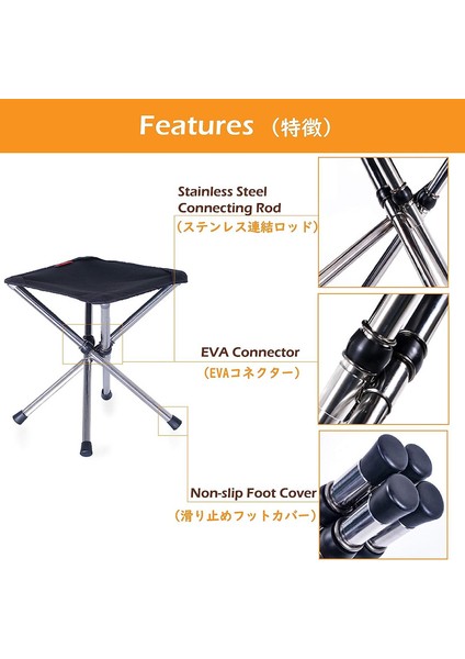 Katlanır Tabure Küçük Teleskopik Kamp Taburesi Mini Taşınabilir Sandalye Katlanır Tabure Yürüyüş Bahçe Barbekü Plaj Balıkçılık Voayge (Yurt Dışından) modelleri