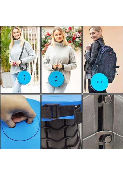 Katlanabilir Plastik Taşınabilir Seyahat Koltuğu (Mavi) (Yurt Dışından) indirimleri