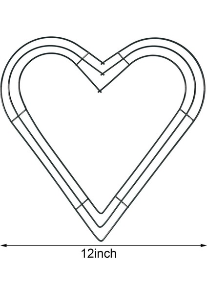 2 Paket 12 Inç/30 cm Kalp Tel Çelenk Çerçeve Metal Çiçek Çelenk Çerçeveleri Yeni Yıl Sevgililer Partisi Dekorasyonu Için (Koyu Yeşil) (Yurt Dışından) fiyatları