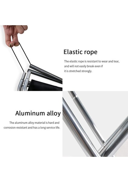 Taşınabilir Katlanır Alüminyum Tabure - Katlanabilir - Ultra Hafif - Balıkçılık, Piknik, Seyahat ve Yürüyüş Için - Gümüş (Yurt Dışından) fırsatları