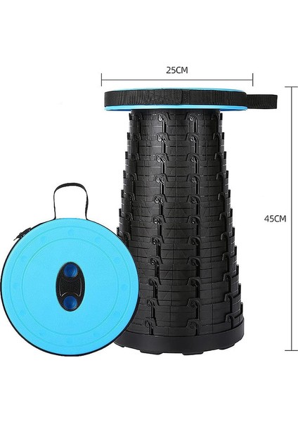 Aile Kampı Yüksekliği Ayarlanabilir ve Saplı Portatif Katlanır Teleskopik Sandalye (Mavi) (Yurt Dışından) fiyatları