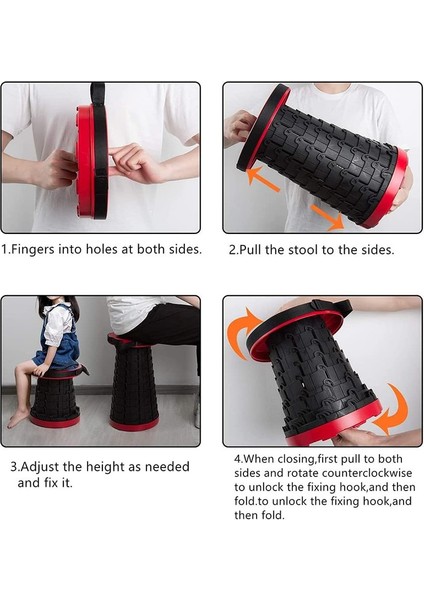 Aile Kampı Yüksekliği Ayarlanabilir ve Saplı Portatif Katlanır Teleskopik Sandalye (Mavi) (Yurt Dışından) fırsatları