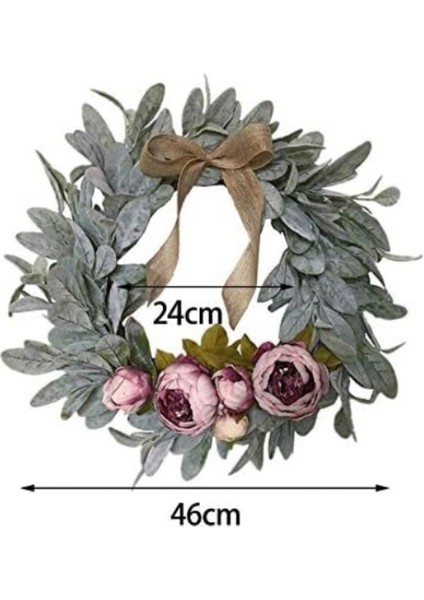 1 Adet, Ön Kapı Için Çelenk Bitki Çelenkler Ev Dekor Pencere Duvar Parti Düğün Için Noel Çelenk Noel Dekorasyon (46 Cm) (Yurt Dışından) modelleri