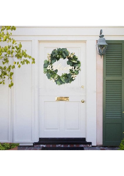 1 Adet, Ön Kapı Yapay Okaliptüs Çelenk Yeşil Yapraklar Asılı Yuvarlak Çelenk Pencere Duvar Düğün Dekorasyon Için, Okaliptüs Yağlı Tohum Çelenk (42 Cm, Hoş Geldiniz) (Yurt Dışından) fırsatları