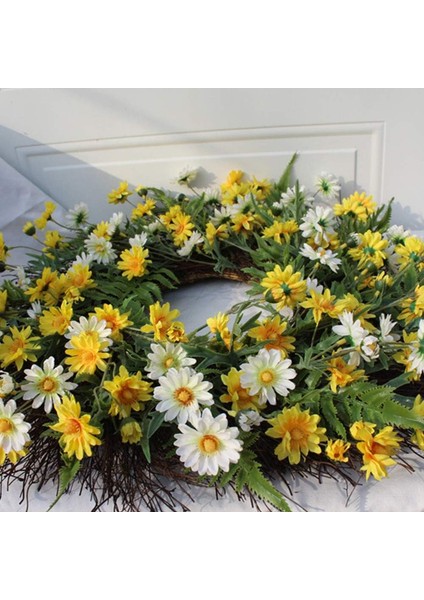 1 Adet, 22 Inç/56 cm Papatya Çelenkler, Ön Kapı Pencere Duvar Asılı Için Yapay Çiçek Bahar Çelenk, Yaz Ipek Dekoratif Çelenk Süslemeleri (Yurt Dışından) fiyatları