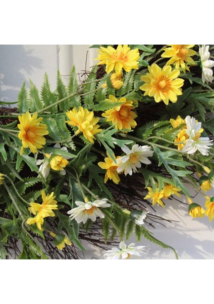 1 Adet, 22 Inç/56 cm Papatya Çelenkler, Ön Kapı Pencere Duvar Asılı Için Yapay Çiçek Bahar Çelenk, Yaz Ipek Dekoratif Çelenk Süslemeleri (Yurt Dışından) modelleri