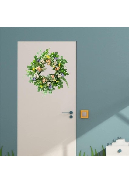 1 Adet, Hafif Yumurta ve Yeşil Yapraklar ile Papatya Paskalya Kapı Çelengi Ön Kapı Bahar Düğün Için Asılı Masa Merkezinde (50CM) (Yurt Dışından) modelleri