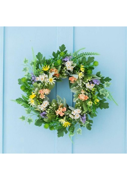 1 Adet, Hafif Yumurta ve Yeşil Yapraklar ile Papatya Paskalya Kapı Çelengi Ön Kapı Bahar Düğün Için Asılı Masa Merkezinde (50CM) (Yurt Dışından) fırsatları