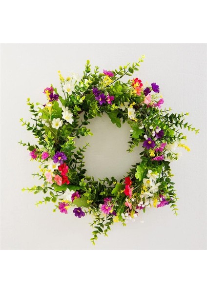 1 Adet, Yaz Okaliptüs Çelenk Çiçek Garland Dekoratif Kapı Pencere Duvar Ofis Asılı Festivali Kutlamaları (45 Cm) (Yurt Dışından) indirimleri