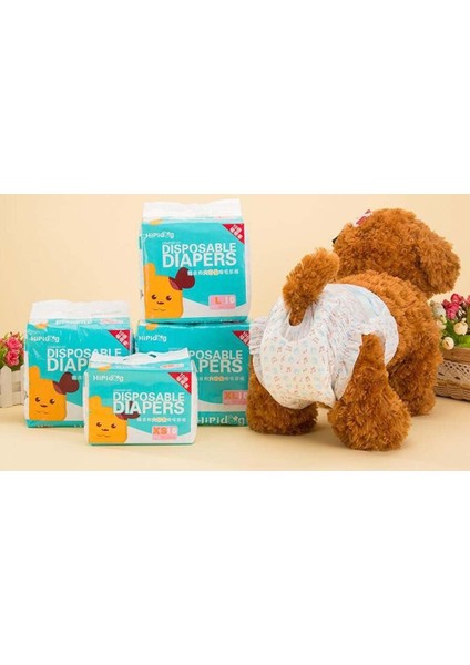 10 Adet Pet Köpek Adet Bezi Tek Kullanımlık Kadın Sarar Adet Pedleri Kağıt Bezi Köpek Şort Iç Çamaşırı (L (Bel 27.9-47.1 Cm, Ağırlık 6-11 Kg)) (Yurt Dışından)