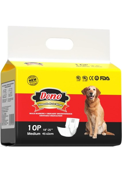 Islaklık Göstergesi Dahil Köpekler Için Tek Kullanımlık Köpek Bezleri Emici Çocuk Bezleri (M 10COUNT (18"-25")) (Yurt Dışından)