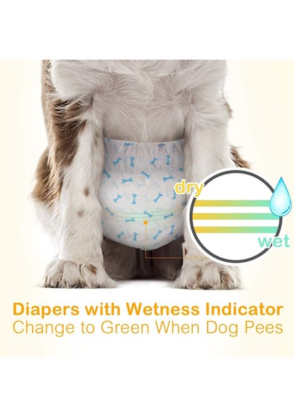Islaklık Göstergesi Dahil Köpekler Için Tek Kullanımlık Köpek Bezleri Emici Çocuk Bezleri (M 10COUNT (18"-25")) (Yurt Dışından) fırsatları