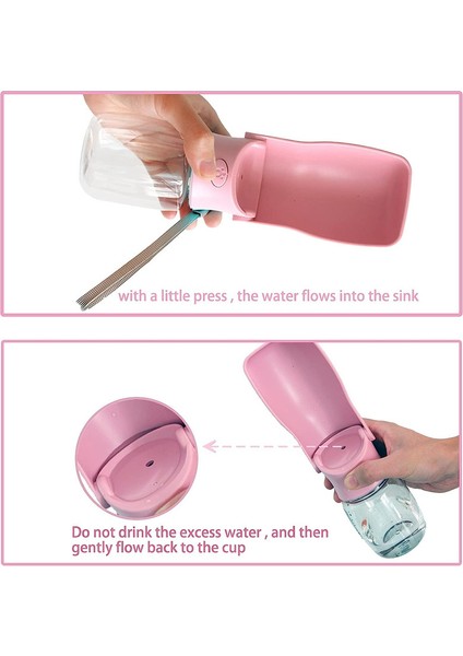 Yavru Köpek Kedi Için Yürüyüş Seyahat Için Katlanabilir Köpek Su Şişesi (PEMBE/350ML) (Yurt Dışından) fırsatları