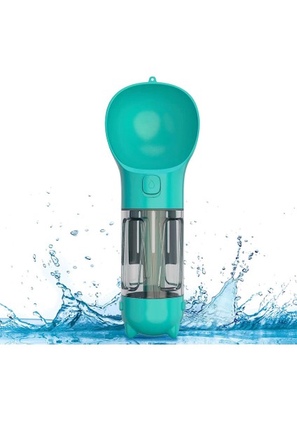 Köpek Pet Su Şişesi Su Sebili, Açık Hava, Yürüyüş Gezileri Için Uygun (300ML / Göl Mavisi) (Yurt Dışından)