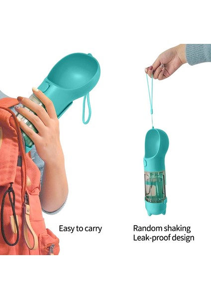 Köpek Pet Su Şişesi Su Sebili, Açık Hava, Yürüyüş Gezileri Için Uygun (300ML / Göl Mavisi) (Yurt Dışından) indirimleri