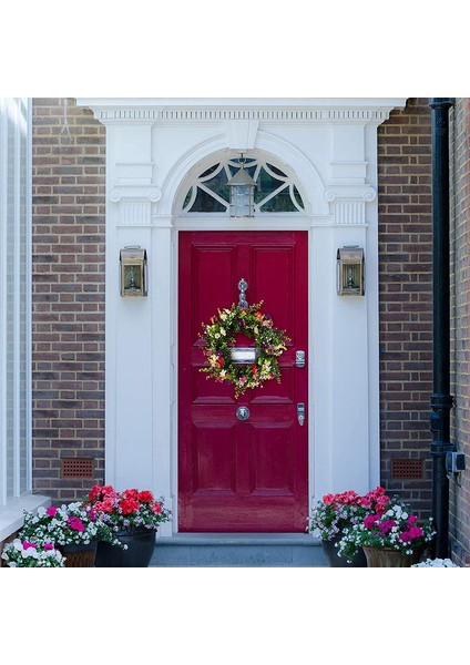 1 Adet, Yapay Bitkiler Yeşil Yaprak Ön Kapı Çelengi, Dört Mevsim Duvar Ev Dekorasyonu (45CM, Renkli Orkide Krizantem) (Yurt Dışından) indirimleri